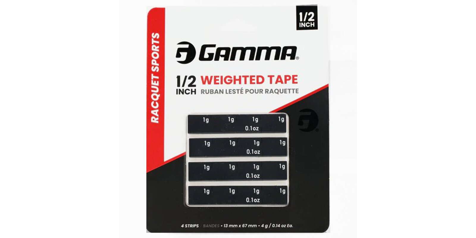 Gamma Gewichtsstreifen 4er Pack 1/2" 2 Gamma Gewichtsstreifen